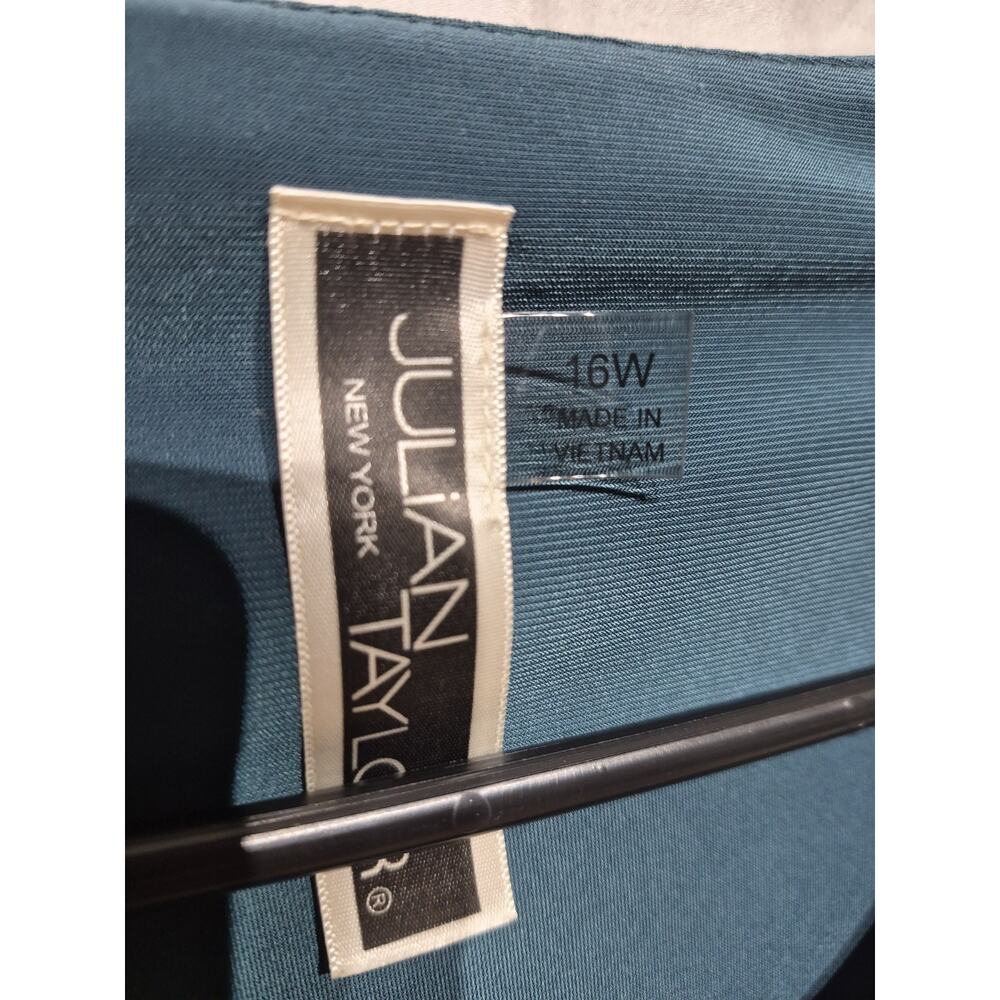 Julian Taylor New York Teal Pleated Cardigan Size 16W. Never Worn - Picture 5 of 6